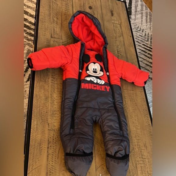 Disney Mickey Mouse red & black onesie - Picture 3 of 7